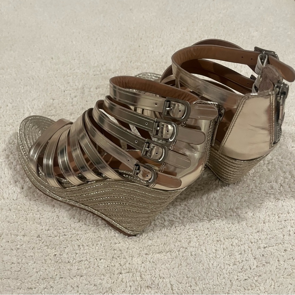 Vince Camuto Dominicah Metallic Wedge Sandals - Picture 2 of 3
